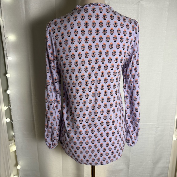 Matilda Jane Purple Long Sleeve Blouse with Mandarin Collar - Picture 2 of 6